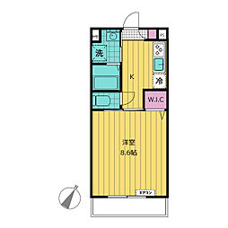 ＩＬ　ＶＩＡＬＥ 7階1Kの間取り