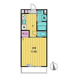 ＩＬ　ＶＩＡＬＥ 6階1Kの間取り