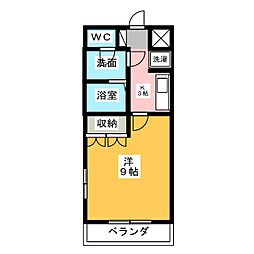 グレートピレニーズ2 1Kの間取図画像