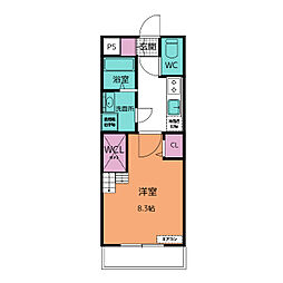 (仮称)ルネス上浜 5階1Kの間取り