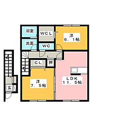 間取図画像 2LDK