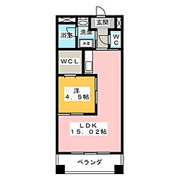 スクエア西丸之内 9階1LDKの間取り