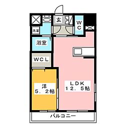 ＭＴＦ−I 9階1LDKの間取り