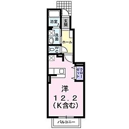 サフラン ワンルームの間取図画像