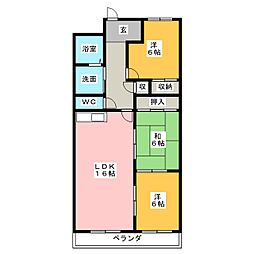 ル・ポール東浜 3LDKの間取図画像