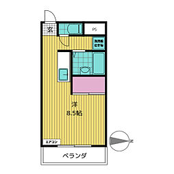 アーバンセゾン ワンルームの間取図画像