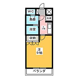 グレートピレニーズ2 1Kの間取図画像