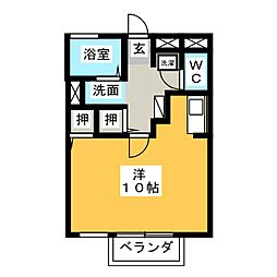 ラ・メールTAKASAGOA ワンルームの間取図画像