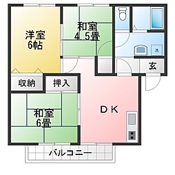アビタシオンシード1 3DKの間取図画像