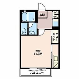 CASAPINO 1Kの間取図画像