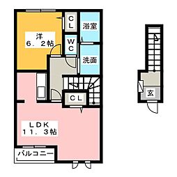 サニーパティオ 1LDKの間取図画像
