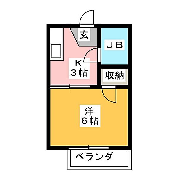 ＫＡＭＥ  ＨＯＵＳＥ ｜三重県鈴鹿市鈴鹿ハイツ(賃貸アパート1K・2階・19.80㎡)の写真 その2