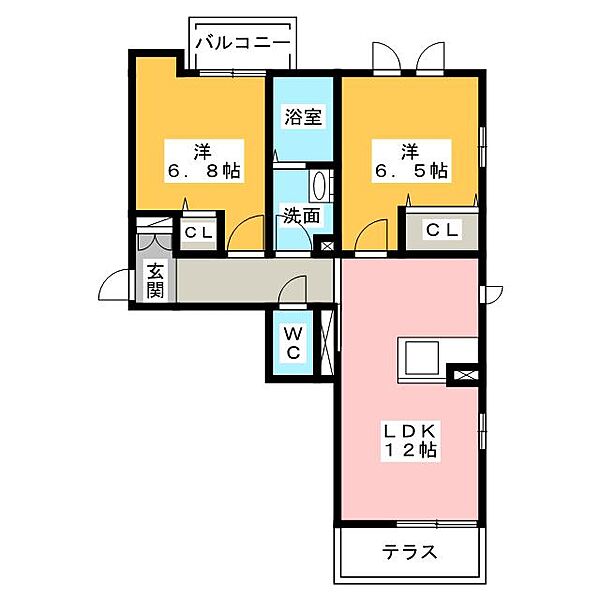 モデラート ｜三重県鈴鹿市江島町(賃貸マンション2LDK・1階・57.47㎡)の写真 その2