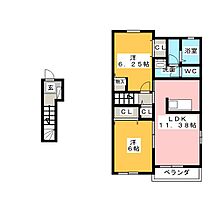 メイプルヴィラII  ｜ 三重県鈴鹿市池田町（賃貸アパート2LDK・2階・52.92㎡） その2