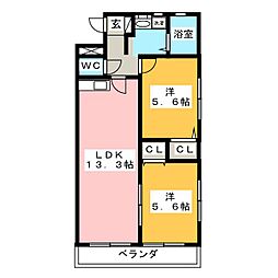 間取図画像 2LDK