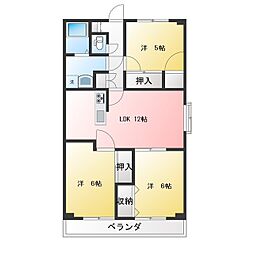 クリスタルパレス東山 3LDKの間取図画像