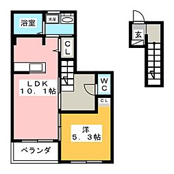 コートハウス安塚 1LDKの間取図画像