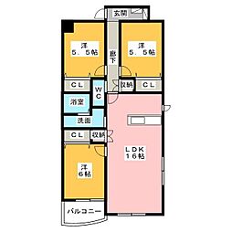 ウッドベルヒルズ 3LDKの間取図画像