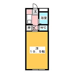 アーバンハイツ 1Kの間取図画像