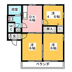 K-TOWNA 3DKの間取図画像