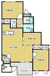 グランディール 3LDKの間取図画像