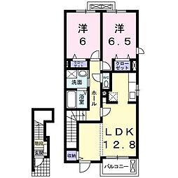 フランネル1 2LDKの間取図画像