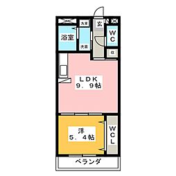 道伯ゴールドヒルズローレル 1LDKの間取図画像