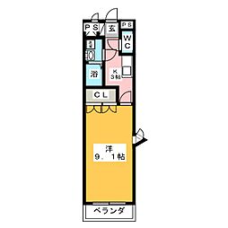 プチバイオレット 1Kの間取図画像