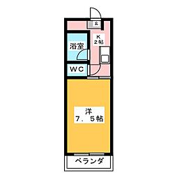 ステーションモンパルナス 1Kの間取図画像