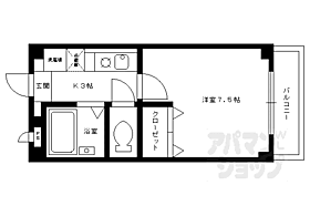 サンコーマンション 201 ｜ 京都府長岡京市長岡一丁目（賃貸マンション1K・2階・22.80㎡） その2