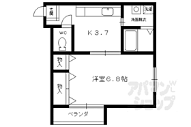 クレール長岡京 201 ｜ 京都府長岡京市長岡二丁目（賃貸マンション1K・2階・26.82㎡） その2