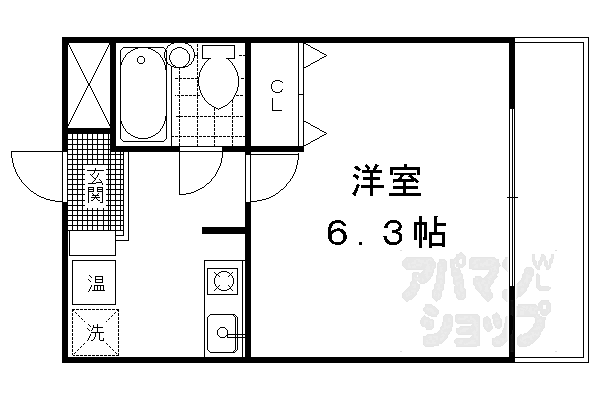 京都府京都市伏見区淀本町(賃貸マンション1K・4階・18.50㎡)の写真 その2