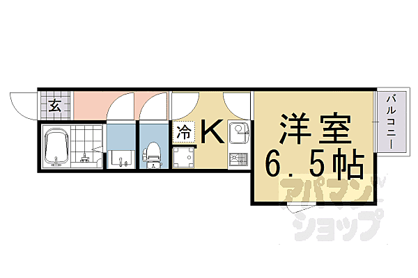 グランポレール長岡京 303｜京都府長岡京市滝ノ町1丁目(賃貸マンション1K・3階・22.34㎡)の写真 その2