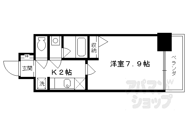 アスヴェル京都東寺前 304｜京都府京都市南区西九条大国町(賃貸マンション1K・3階・25.50㎡)の写真 その2