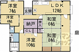 JR山陰本線 太秦駅 徒歩19分の賃貸マンション 1階5SLDKの間取り