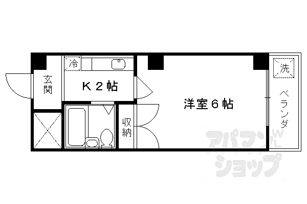 パッセージＳ 303｜京都府京都市南区東九条中殿田町(賃貸マンション1K・3階・20.00㎡)の写真 その2