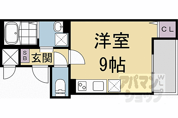 仮称）京都市南区西九条唐戸町ＡＰ 102｜京都府京都市南区西九条唐戸町(賃貸アパート1R・1階・23.72㎡)の写真 その2