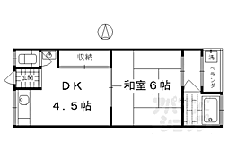 シャトー宝倉 3F8 3階1DKの間取り
