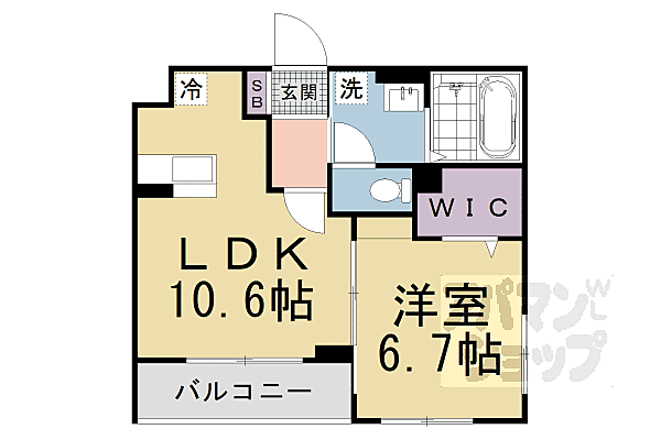 京都府京都市伏見区羽束師菱川町(賃貸アパート1LDK・2階・40.92㎡)の写真 その2