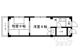 シュエットＢ 3階2Kの間取り