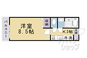 京都府京都市右京区西京極中町（賃貸マンション1K・3階・23.38㎡） その2