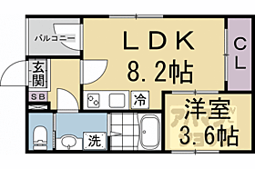 ラシュレ椥辻 202 ｜ 京都府京都市山科区椥辻中在家町（賃貸アパート1LDK・2階・30.21㎡） その2