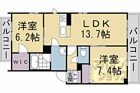 シャーメゾン乙出III 205 ｜ 京都府京都市山科区音羽乙出町（賃貸マンション2LDK・2階・62.18㎡） その1