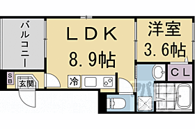 京都府京都市伏見区深草池ノ内町（賃貸アパート1LDK・1階・30.28㎡） その2