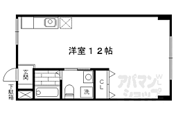 コーポ御前 3階ワンルームの間取り