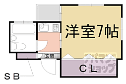音羽サンハイツ 1Kの間取図画像