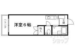 阪急京都本線 西京極駅 徒歩12分の賃貸マンション 4階1Kの間取り