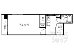 ピアッツァ・アルテ 4階1Kの間取り