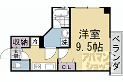 ＹＡＭＡＳＨＯ23 5階1Kの間取り