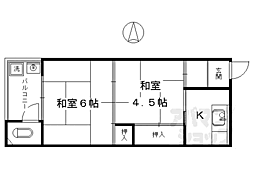 わか葉 2Kの間取図画像